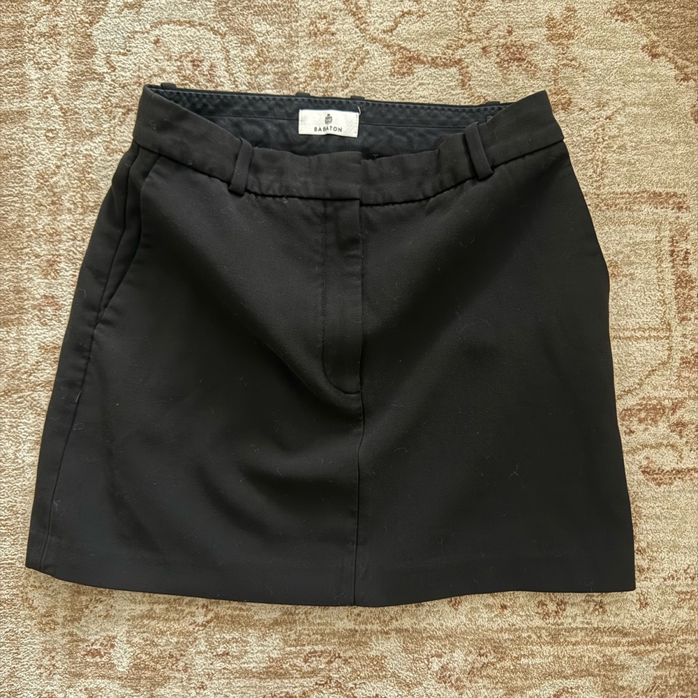 Aritzia Babaton Black High-Waist Mini Skirt